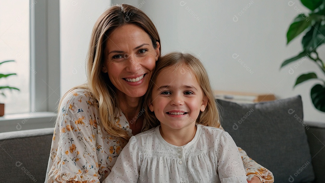 Lindas juntas com carinho mãe e filha abraçadas