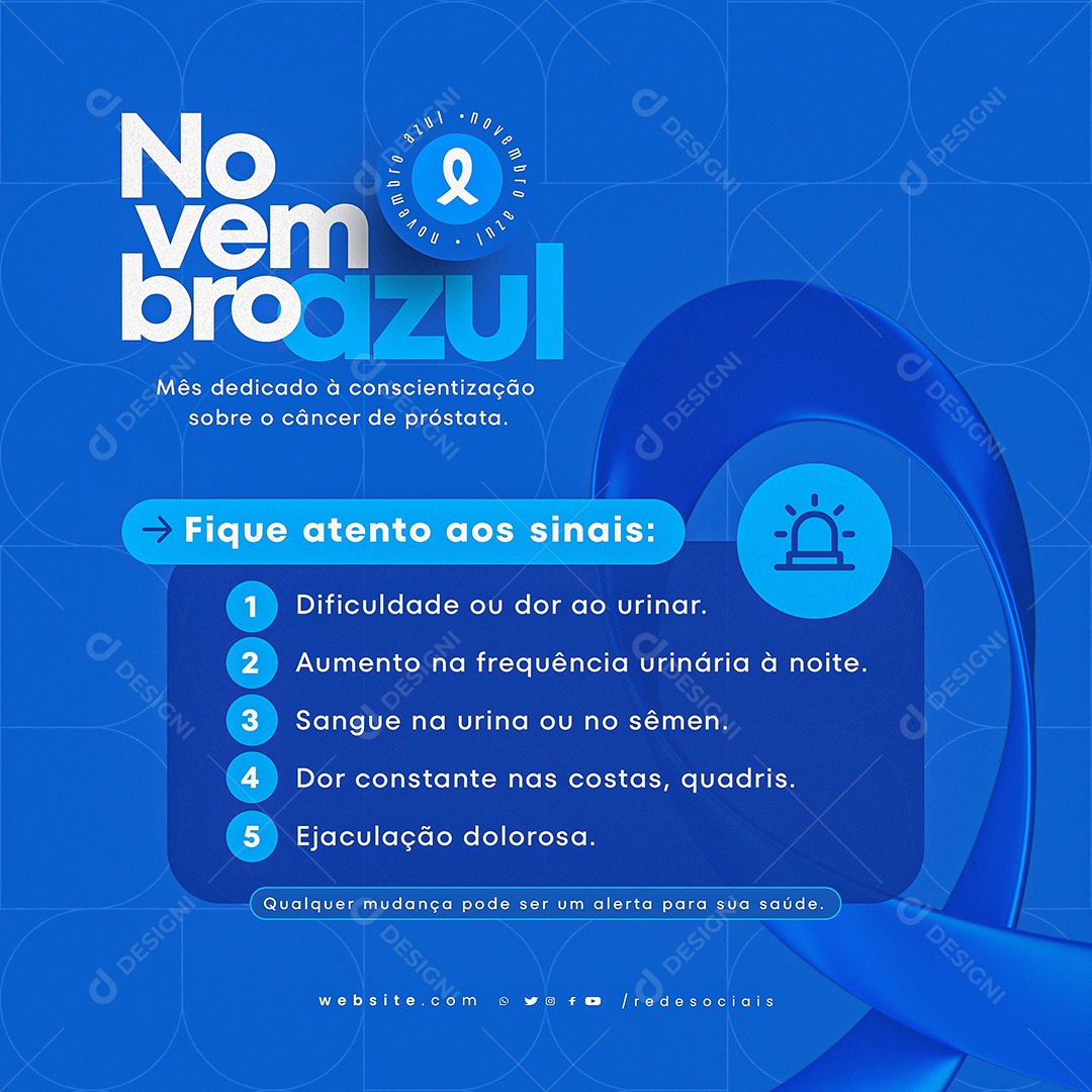 November blue Month of Social Media PSD Prostate Cancer Awareness Editable