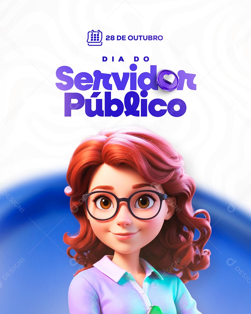 Dia do Servidor Público 28 de Outubro Social Media PSD Editável