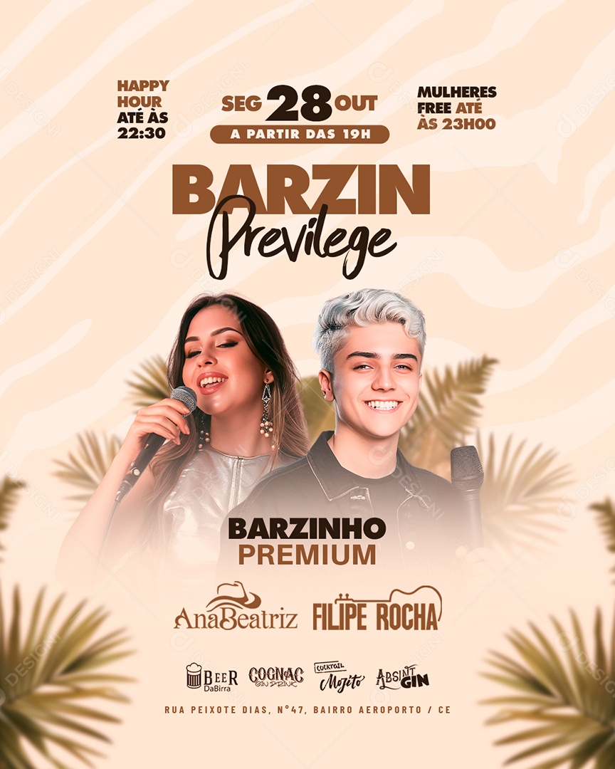 Flyer Barzin Previlege Social Media PSD Editável