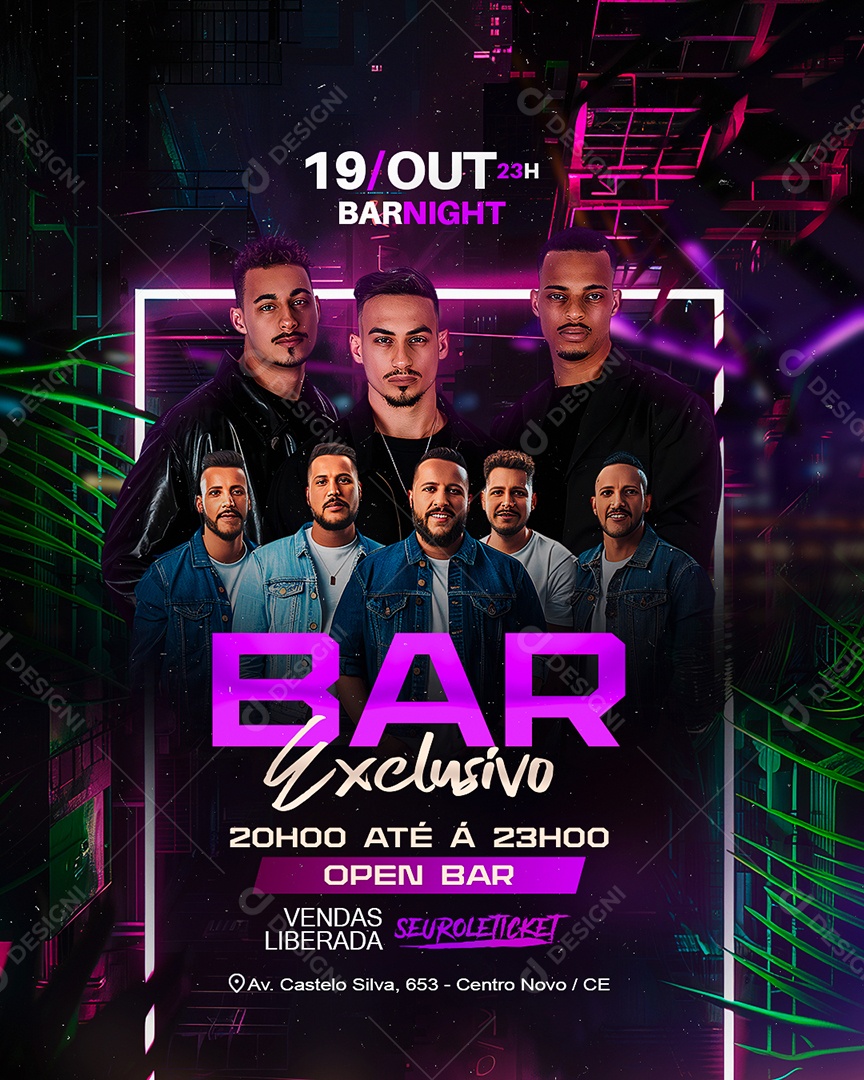Flyer Bar Exclusivo Social Media PSD Editável
