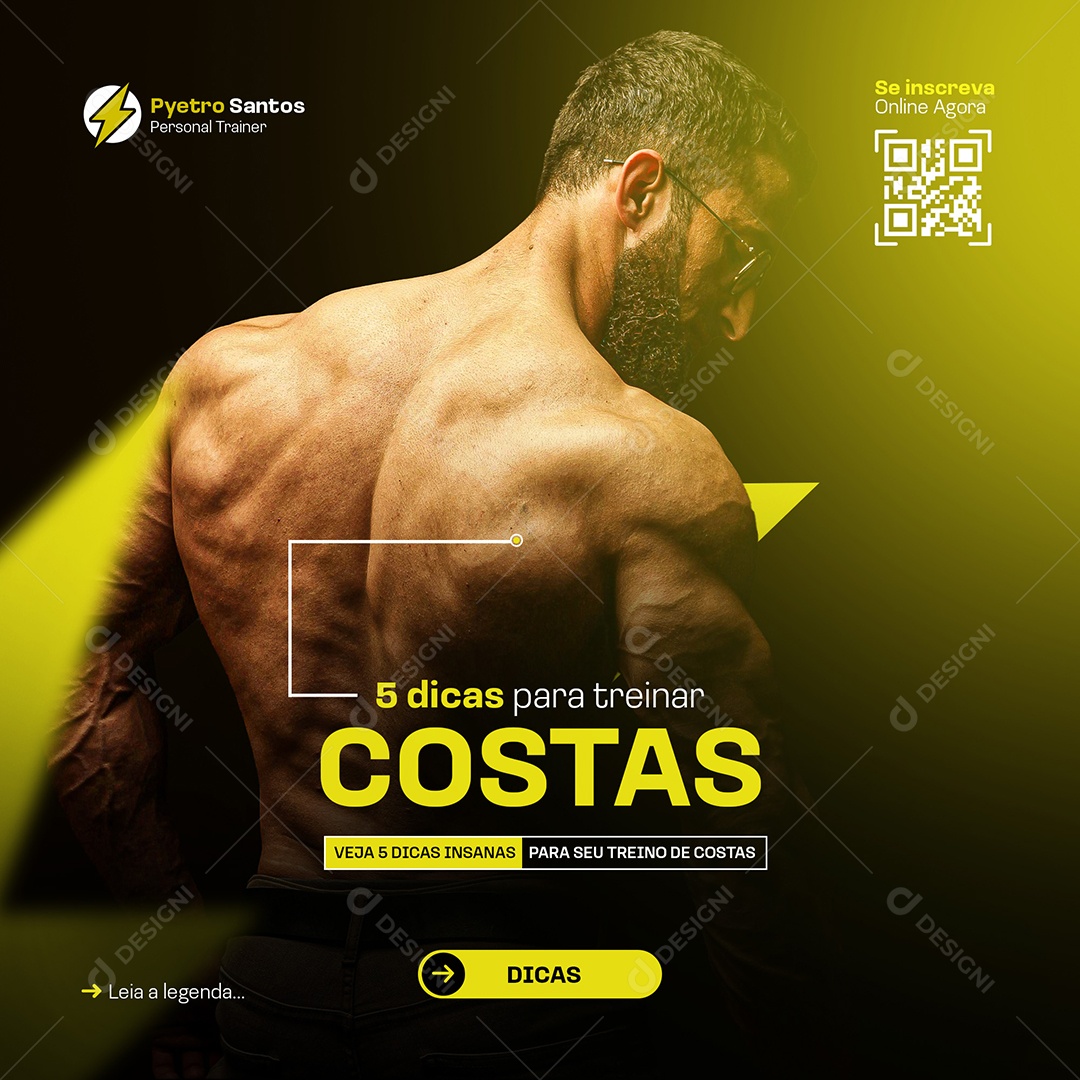 Academia Personal Treiner Social Media PSD Editável