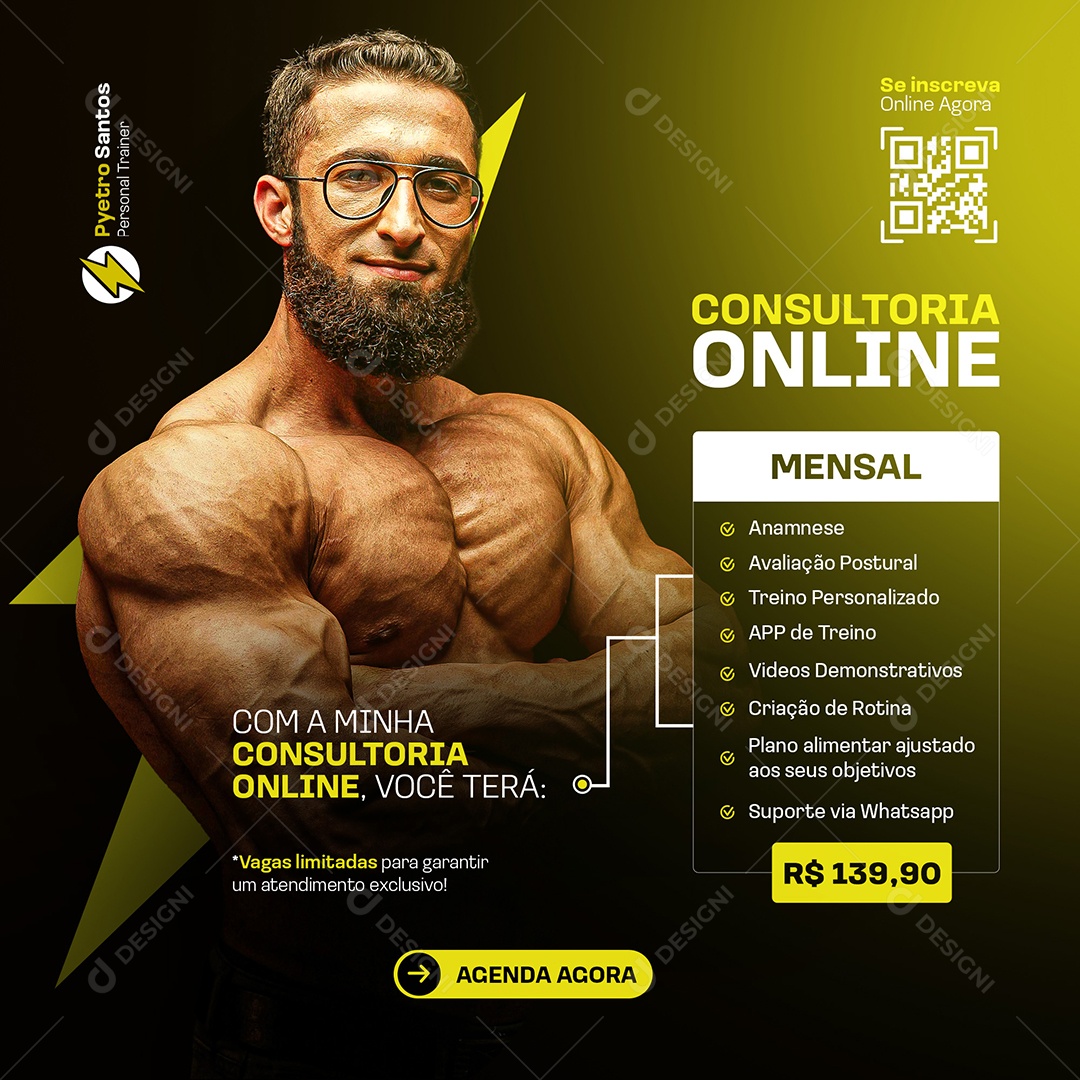 Academia Social Media PSD Editável