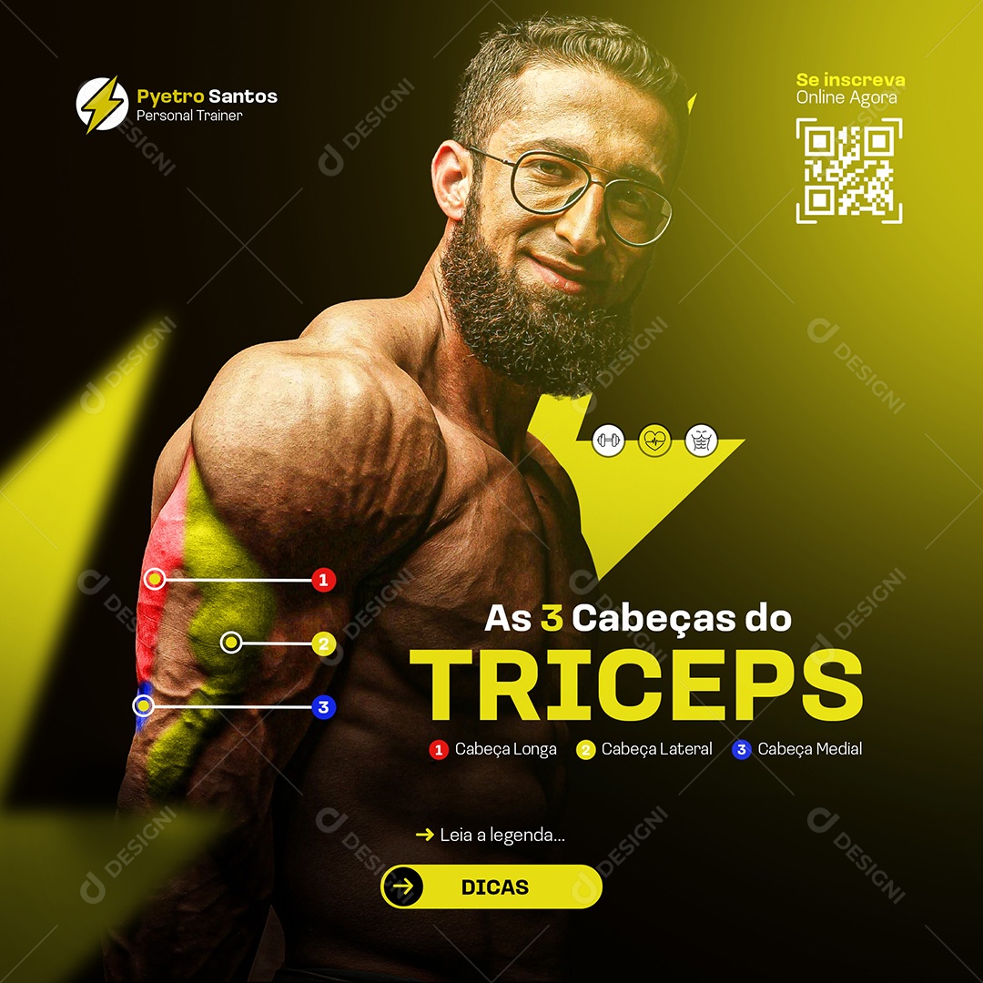 Academia Personal Treiner Social Media PSD Editável