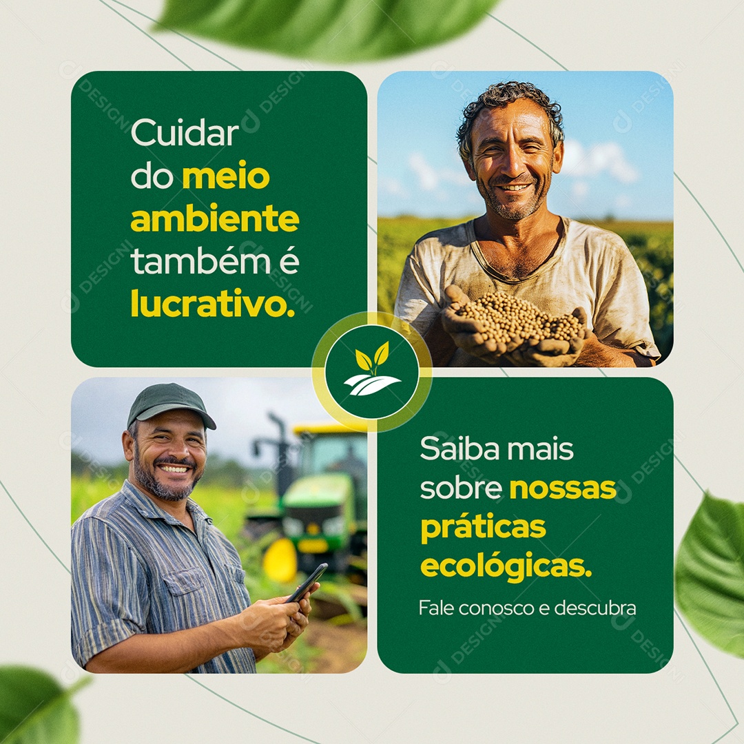 Agronegócio Cuidar do Meio Ambiente Também é Lucrativo Social Media PSD Editável