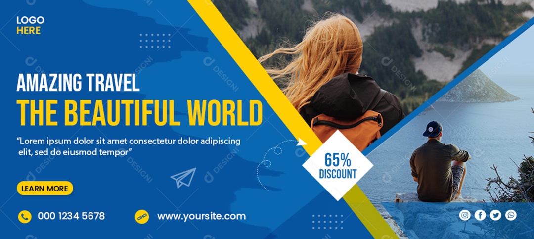 Banner Agência de Viagem Social Media PSD Editável