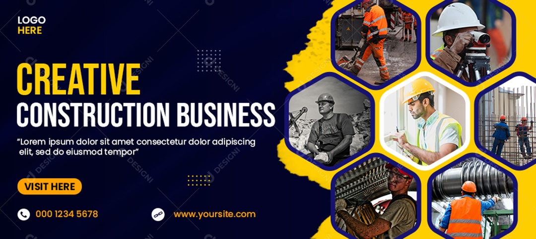 Banner Construtora Social Media PSD Editável