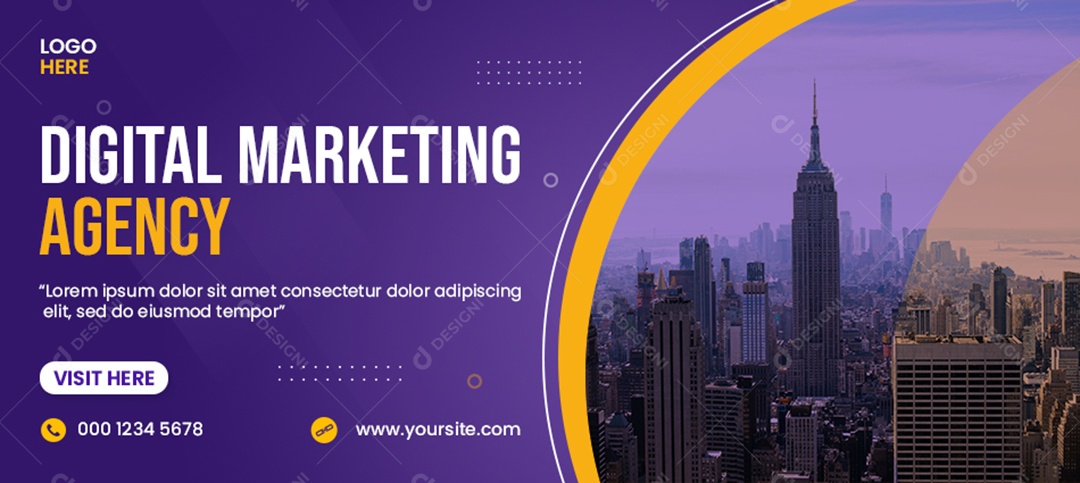 Agência Marketing Digital Social Media PSD Editável