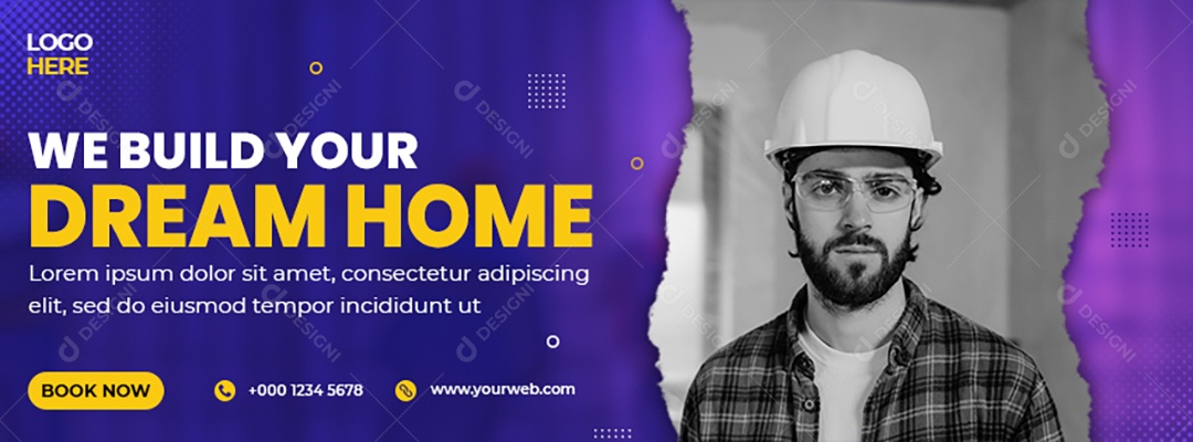 Banner Construtora Social Media PSD Editável