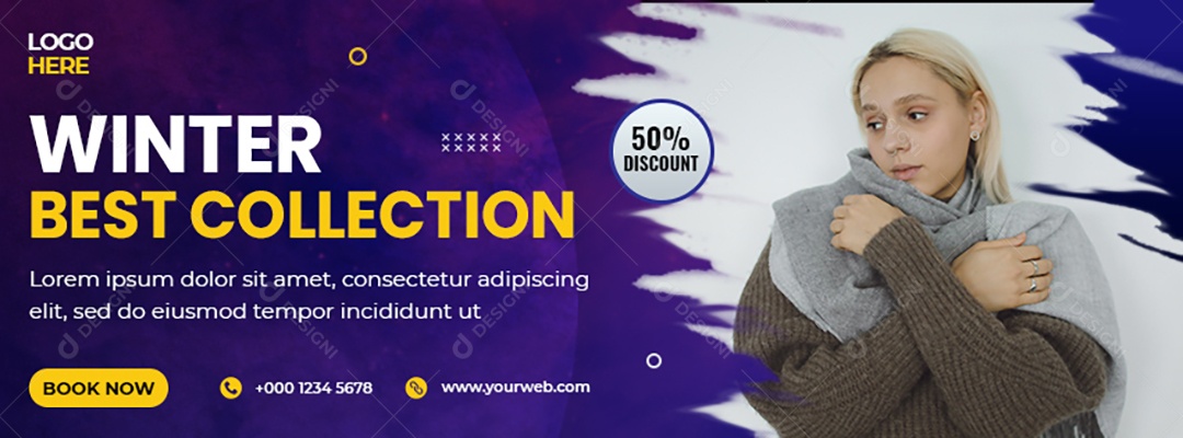 Melhor Coleção de Inverno Loja de Roupas Social Media PSD Editável