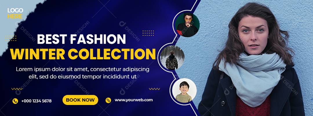 Banner Nova Coleção de Moda Loja de Roupas Social Media PSD Editável