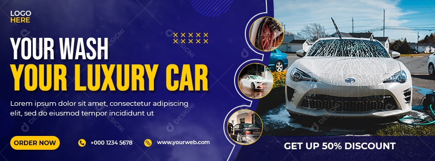 Seu Carro De Luxo Social Media PSD Editável