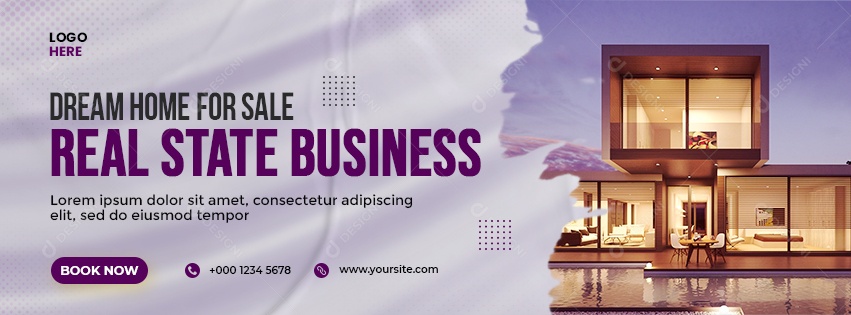 Banner De Negócios Imobiliários Social Media PSD Editável