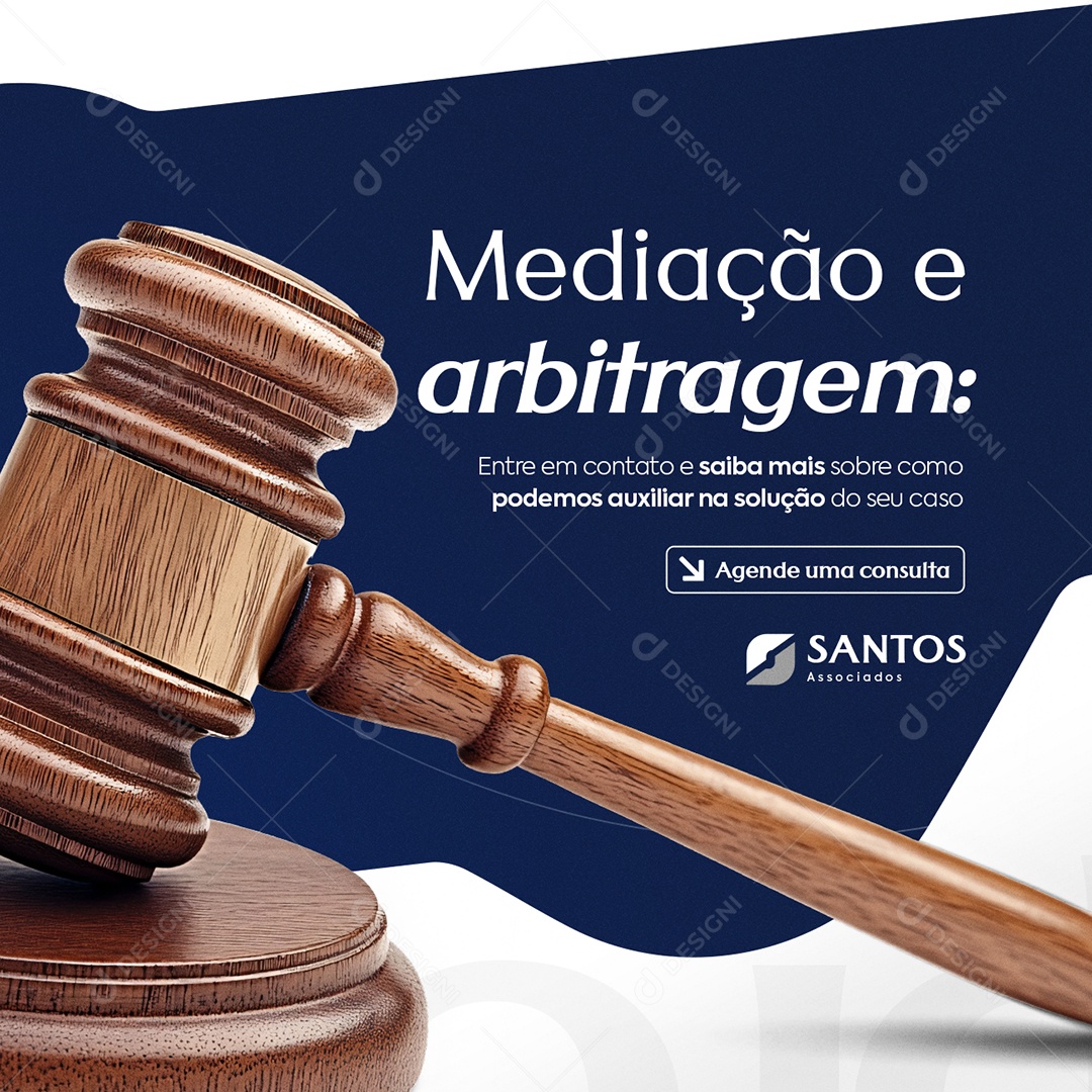 Advocacia Mediação e Arbitragem Social Media PSD Editável