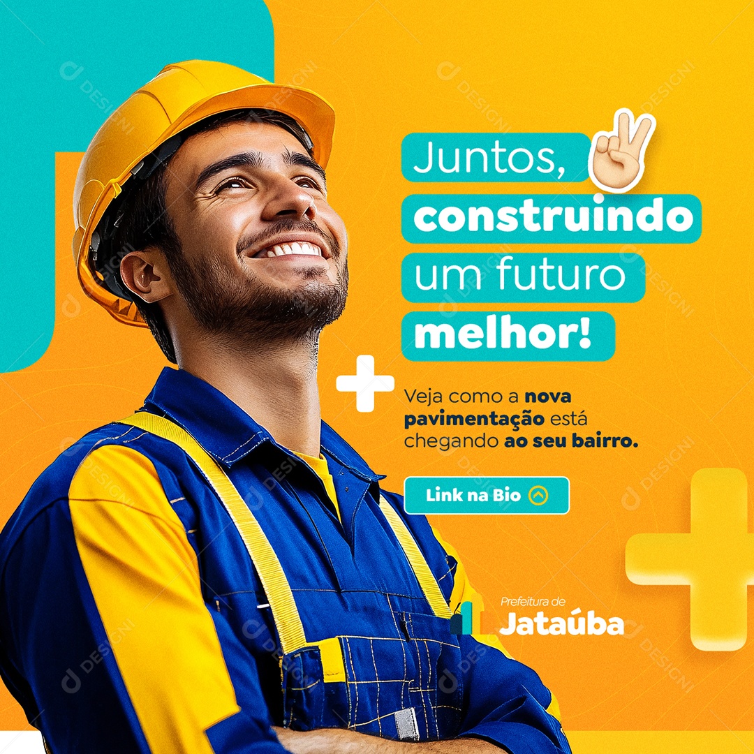 Prefeitura Juntos Construindo um Futuro Melhor Social Media PSD Editável
