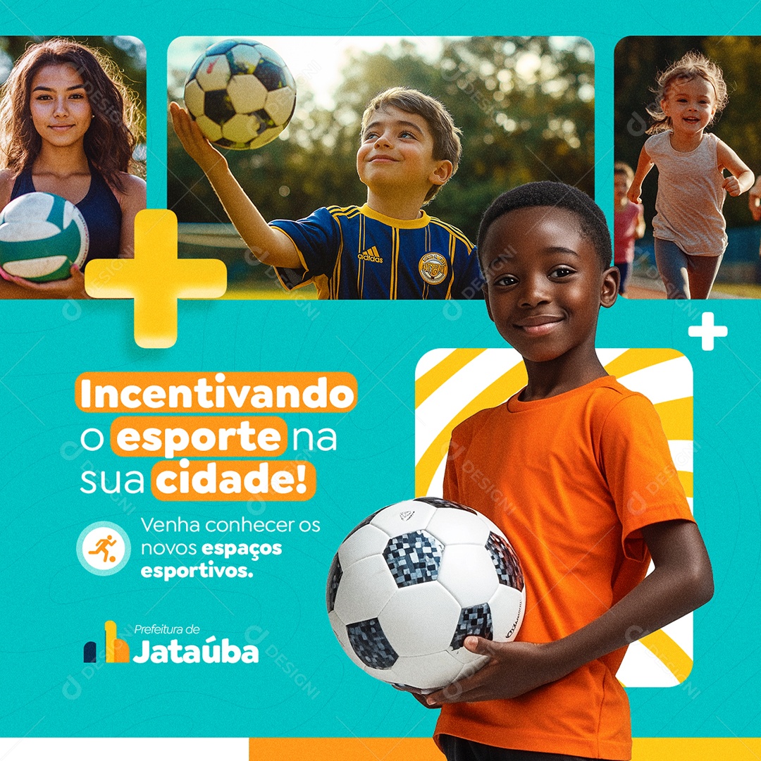 Prefeitura Incentivando o Esporte na Sua Cidade Social Media PSD Editável