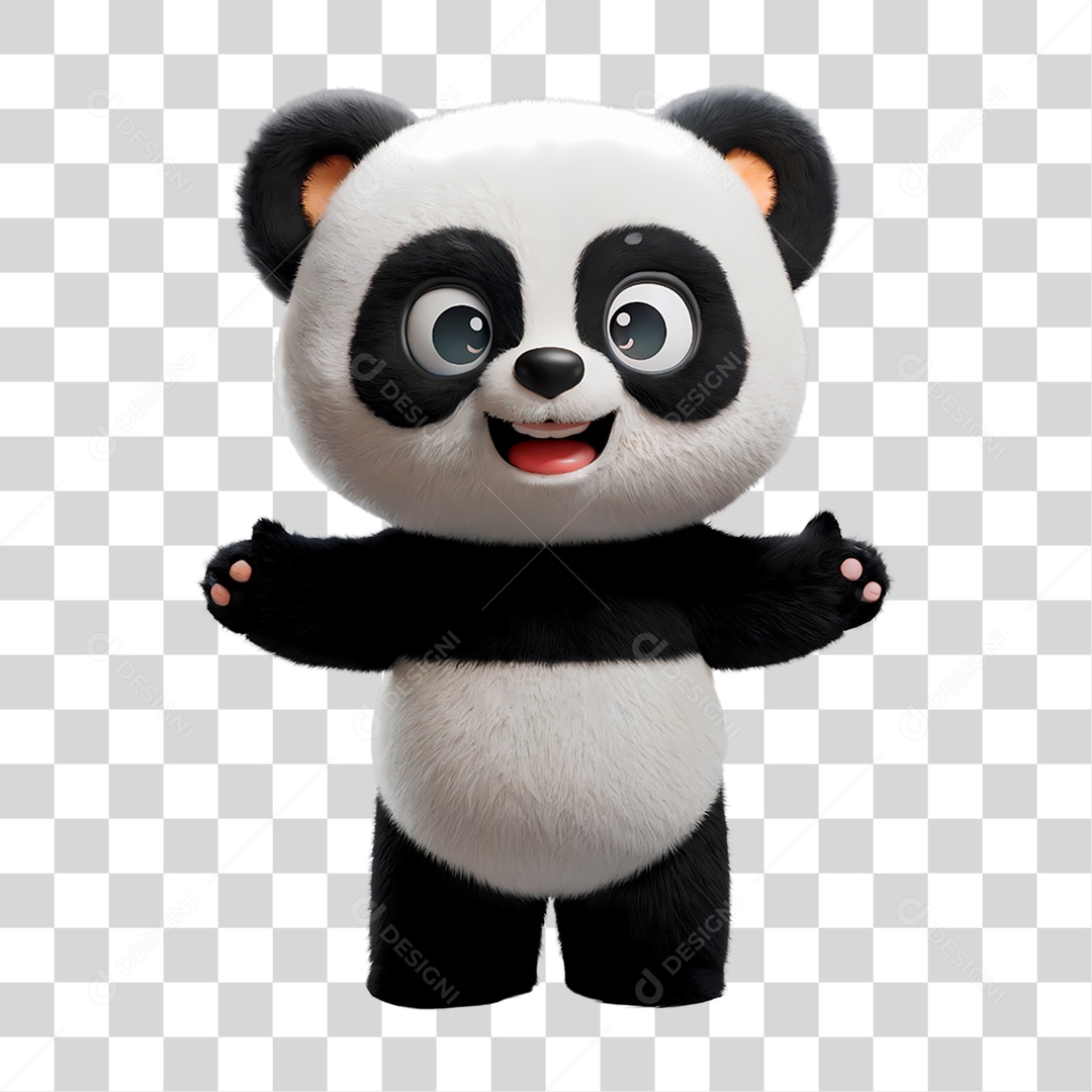 3D mascot Panda PNG Transparent