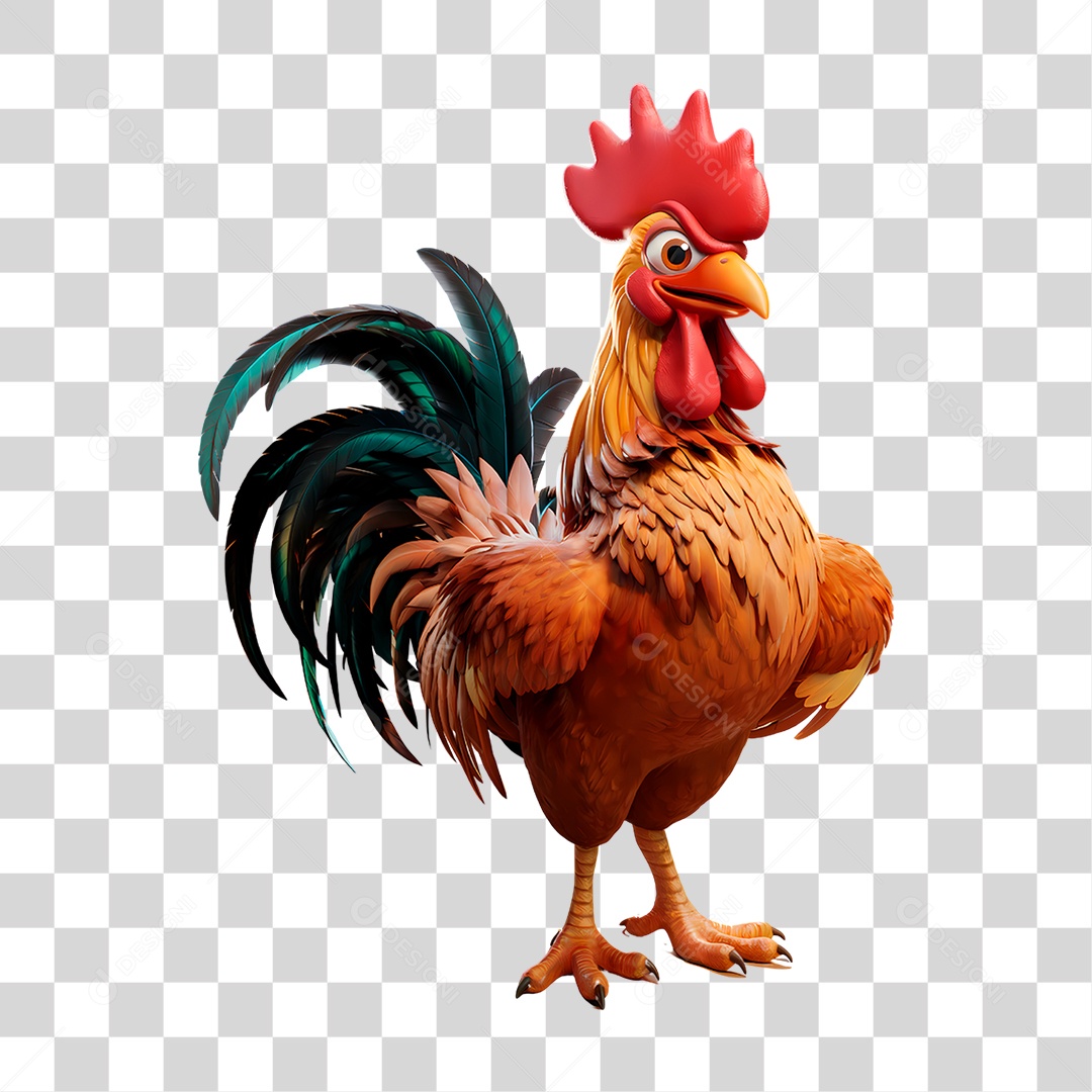 3D Chicken PNG Transparent