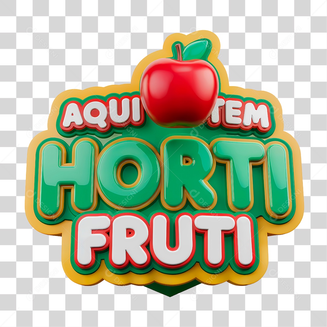 Selo 3D Ofertas Hortifruti PNG Transparente