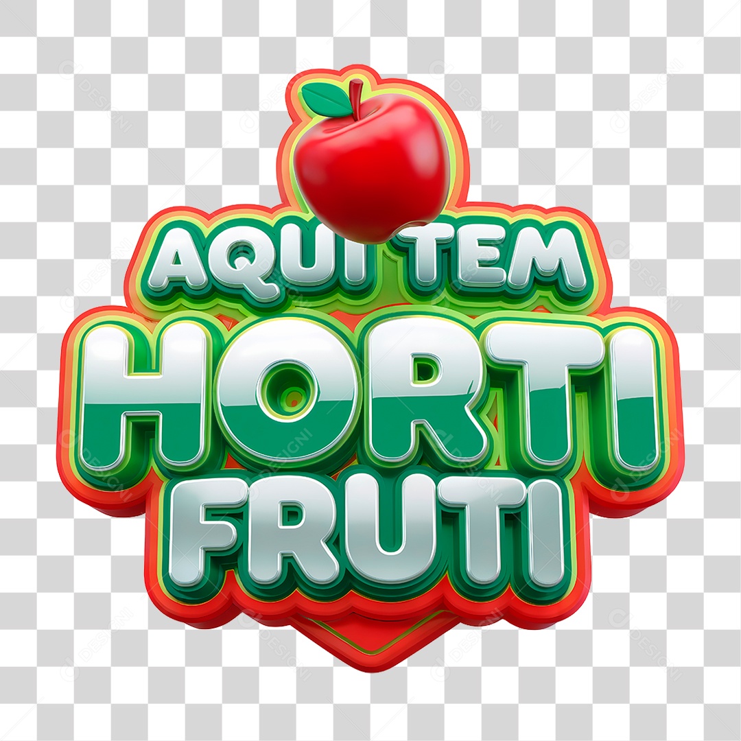 Selo 3D Ofertas Hortifruti PNG Transparente