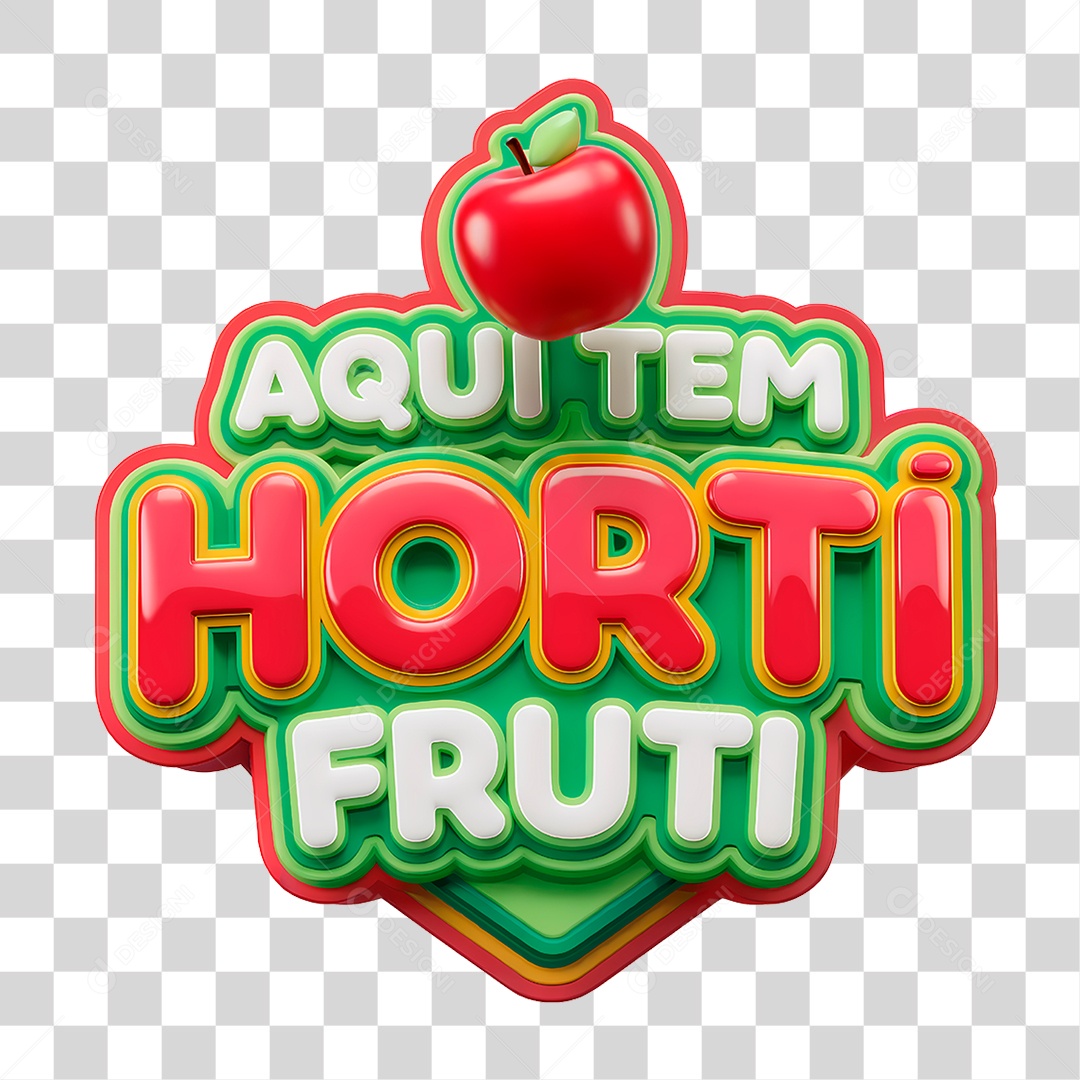 Selo 3D Ofertas Hortifruti PNG Transparente