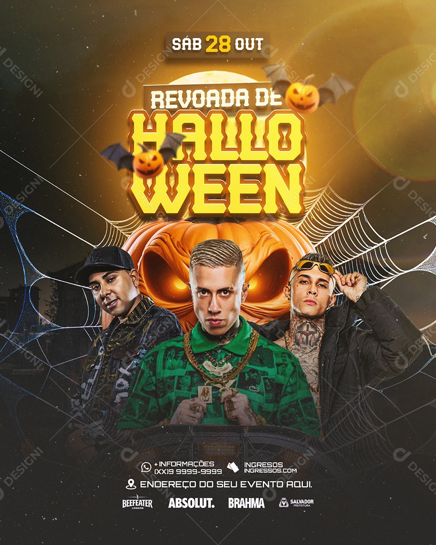 Flyer Halloween Revoada Social Media PSD Editável