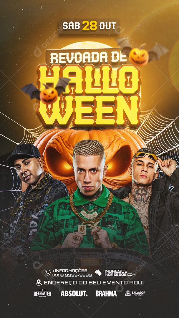 Flyer Revoada de Halloween Social Media PSD Editável