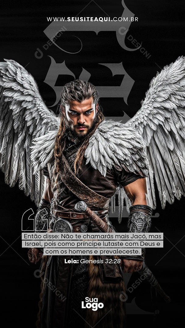 Story Frase Motivacional Bíblica Social Media PSD Editável