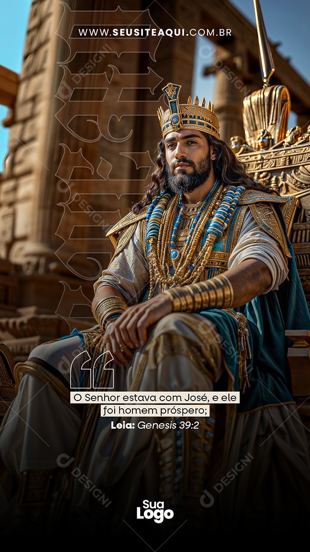 Story Frase Motivacional Bíblica Social Media PSD Editável