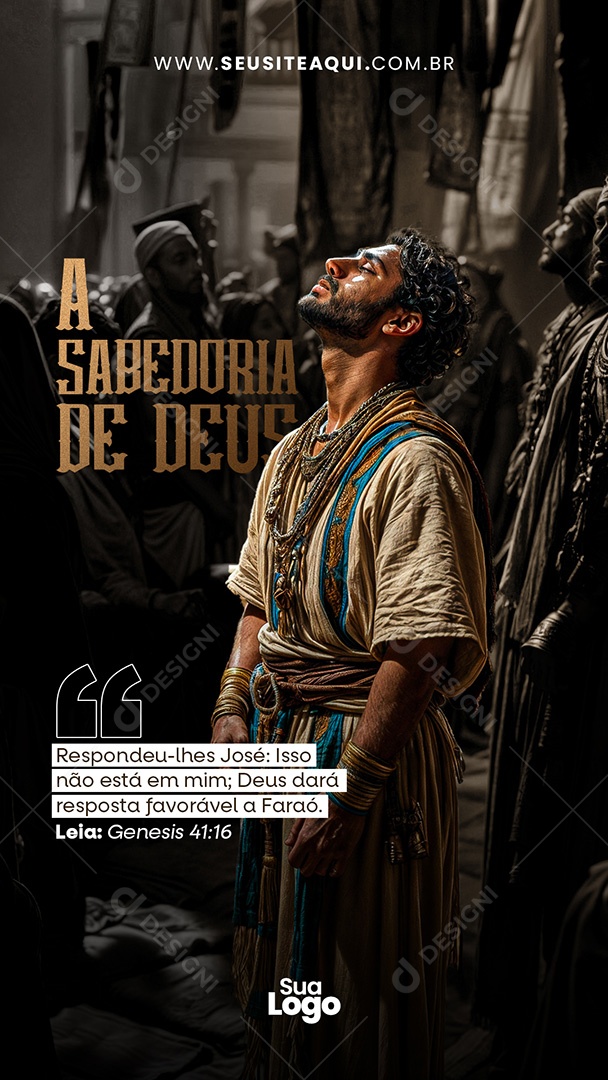 Story A Sabedoria de Deus Frase Motivacional Bíblica Social Media PSD Editável