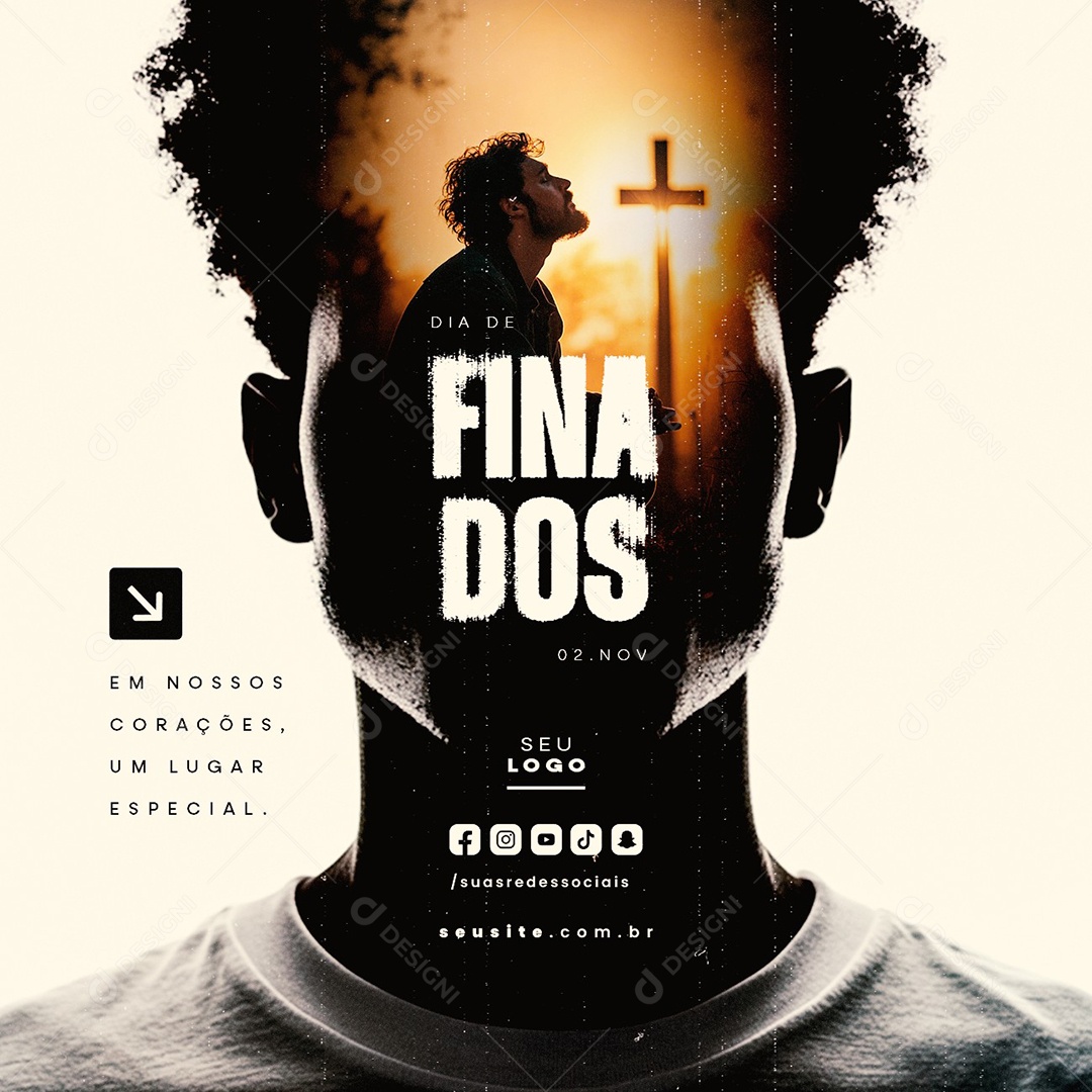 Dia de Finados 02 de Novembro Social Media PSD Editável