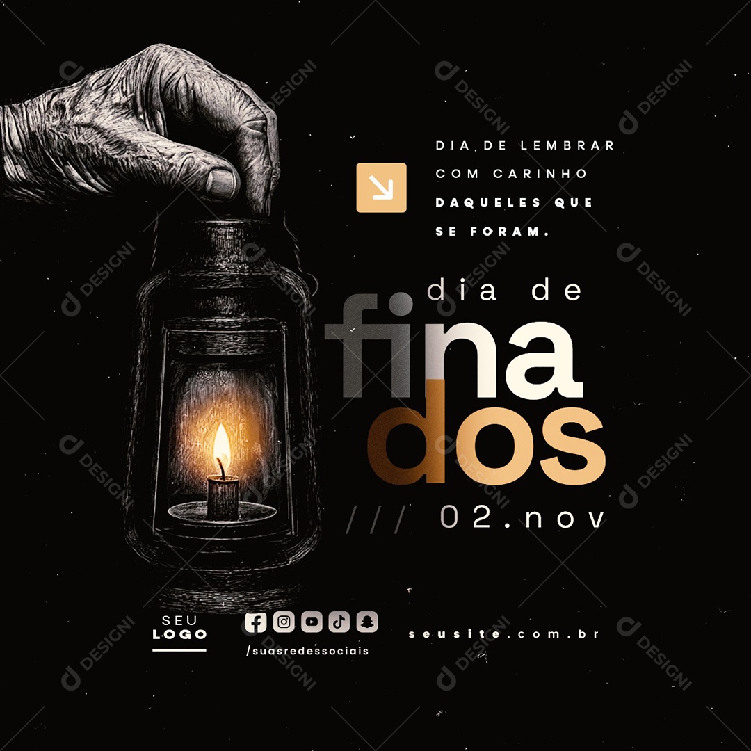 Dia de Finados 02 de Novembro Social Media PSD Editável