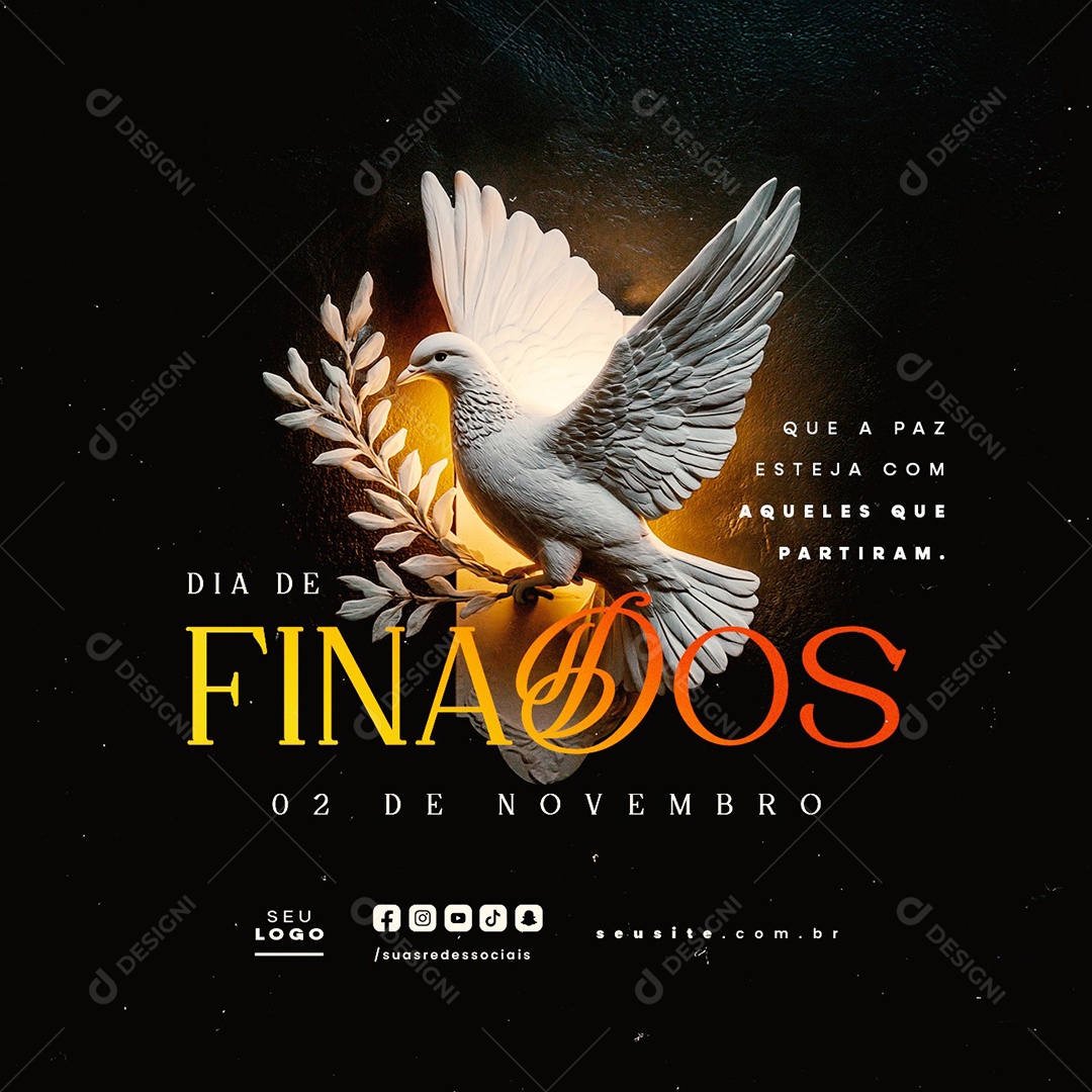 Social Media Dia de Finados 02 de Novembro PSD Editável