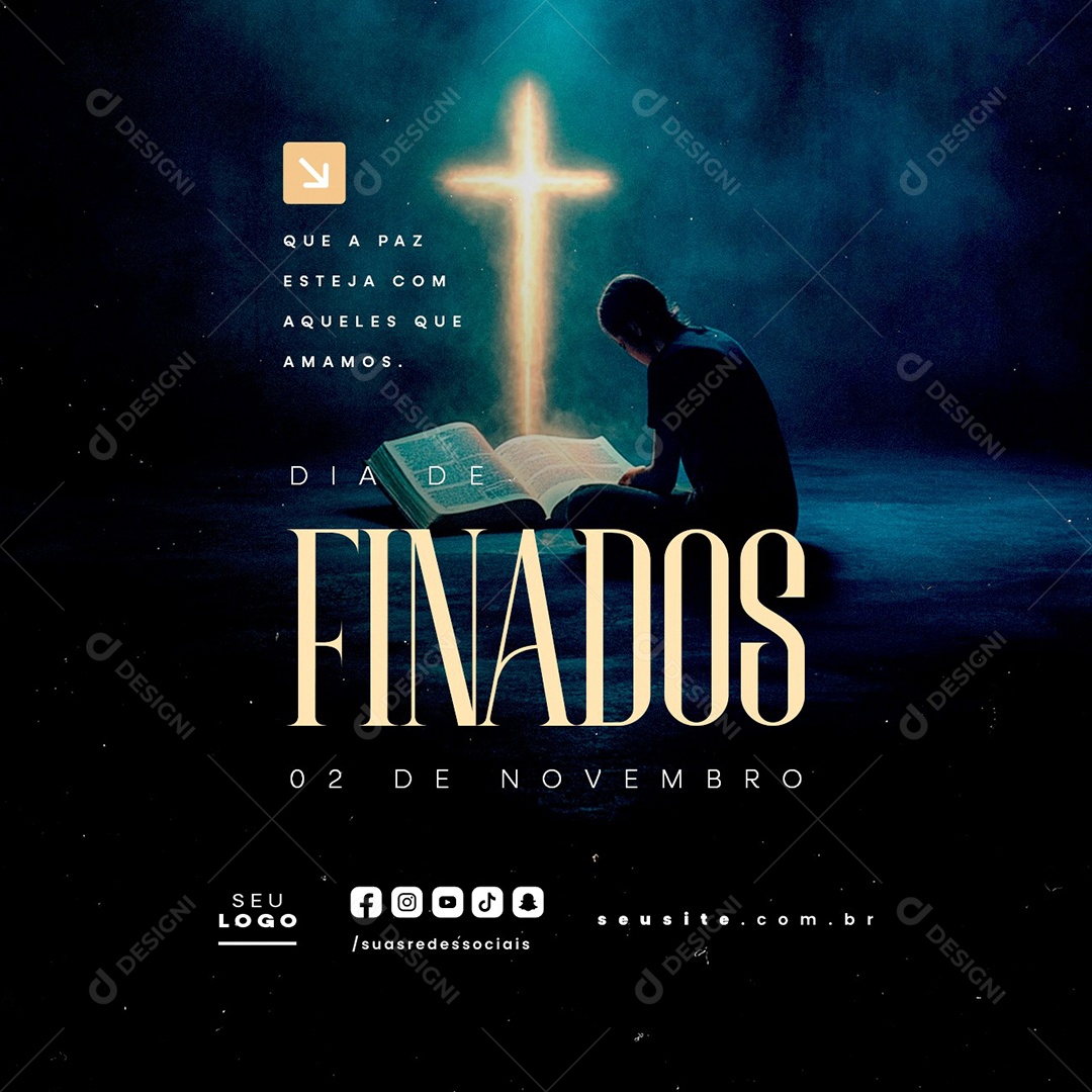 Dia de Finados 02 de Novembro Social Media PSD Editável