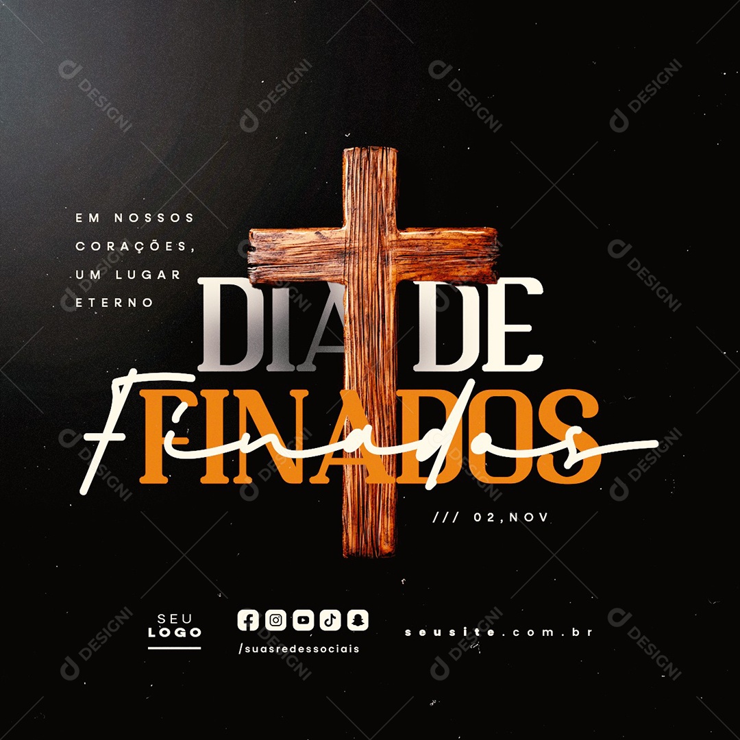 Dia de Finados 02 de Novembro Social Media PSD Editável