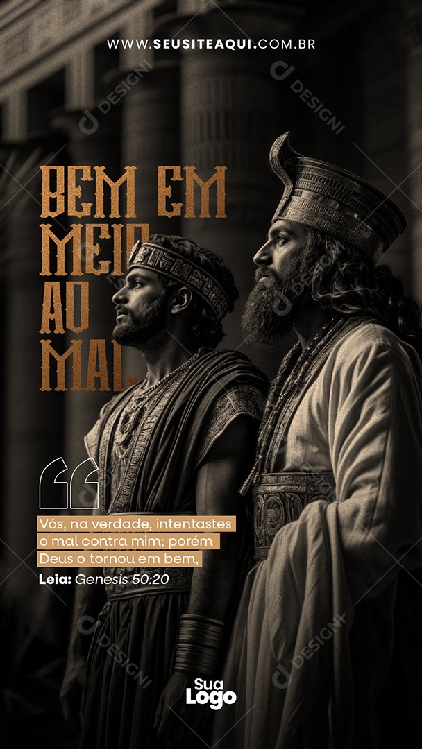 Story Frase Motivacional Bíblica Social Media PSD Editável