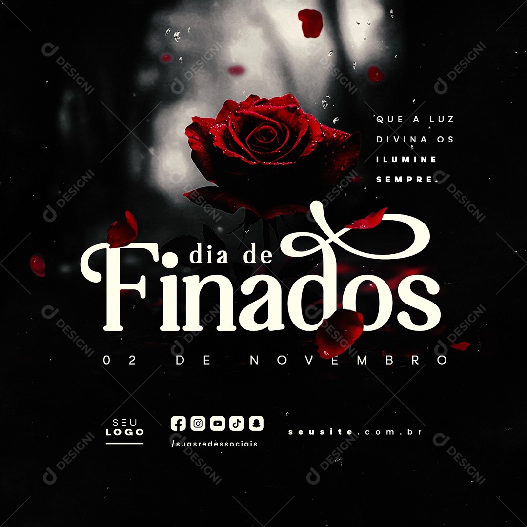 Social Media Dia de Finados 02 de Novembro PSD Editável