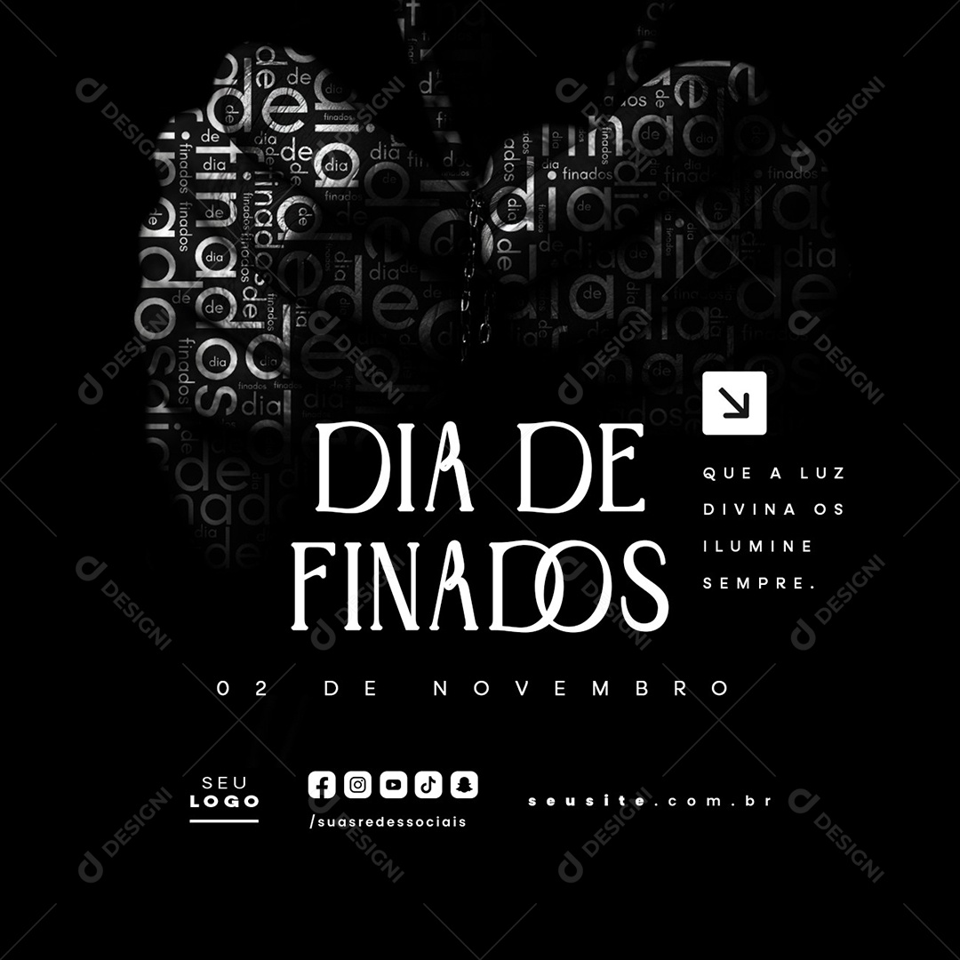 Dia de Finados 02 de Novembro Social Media PSD Editável