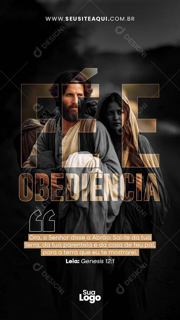 Story Frase Motivacional Bíblica Social Media PSD Editáv