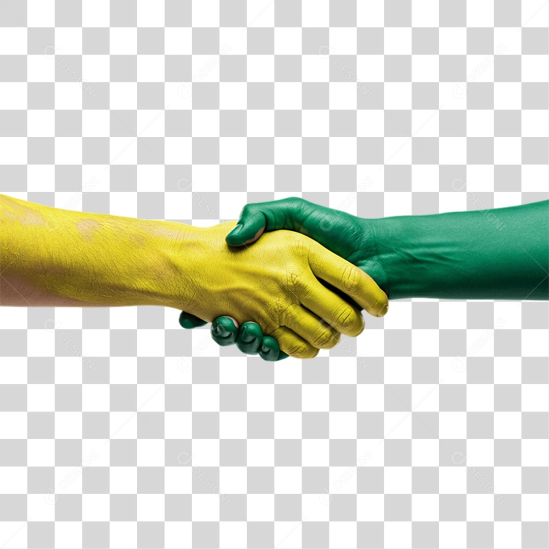 Hands Colors Brazil Flag PNG Transparent