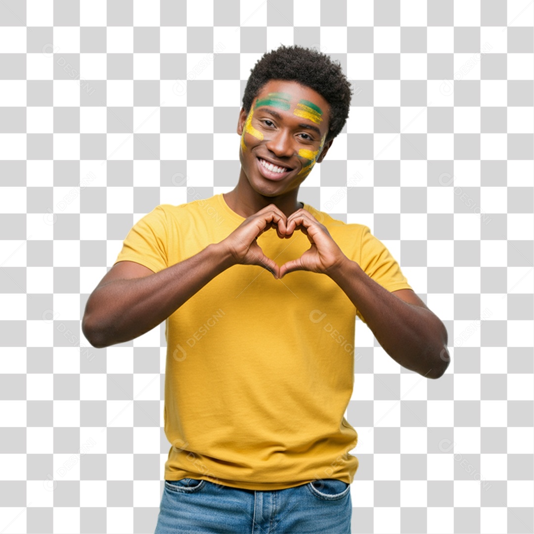 Homem com Camisa Amarela Dia da Proclamação da Republica PNG Transparente