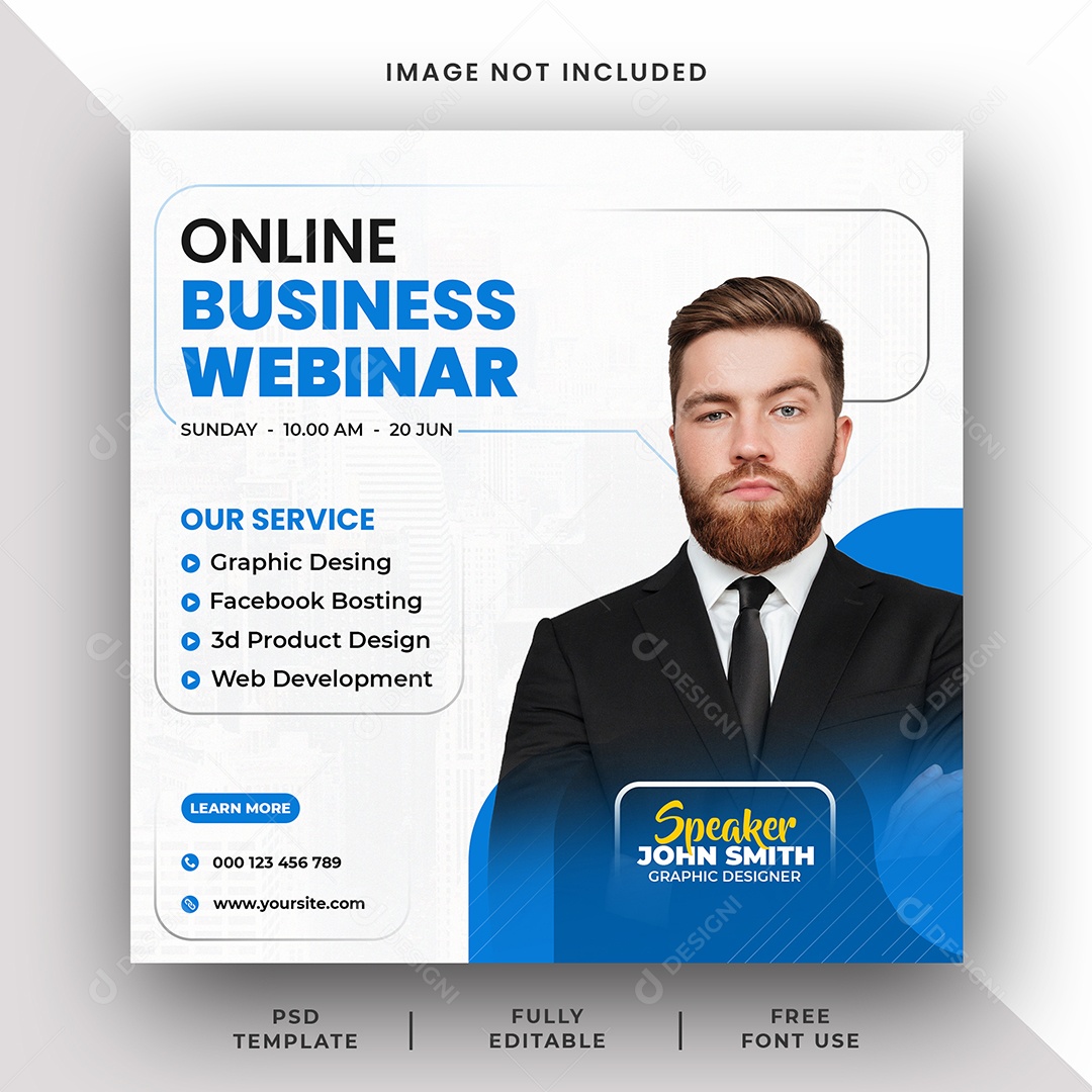 Marketing Webinar Social Media PSD