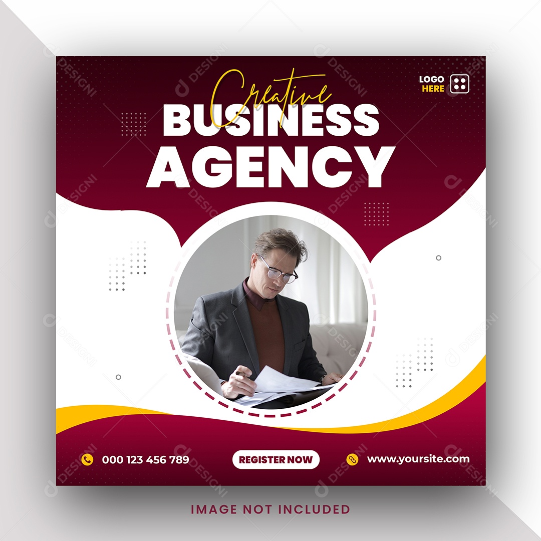 Agência de Marketing Social Media PSD Editável