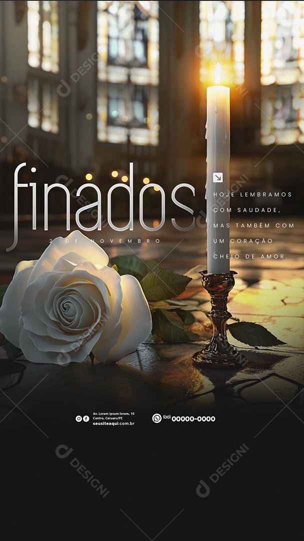 Social Media Story Dia de Finados 02 de Novembro PSD Editável