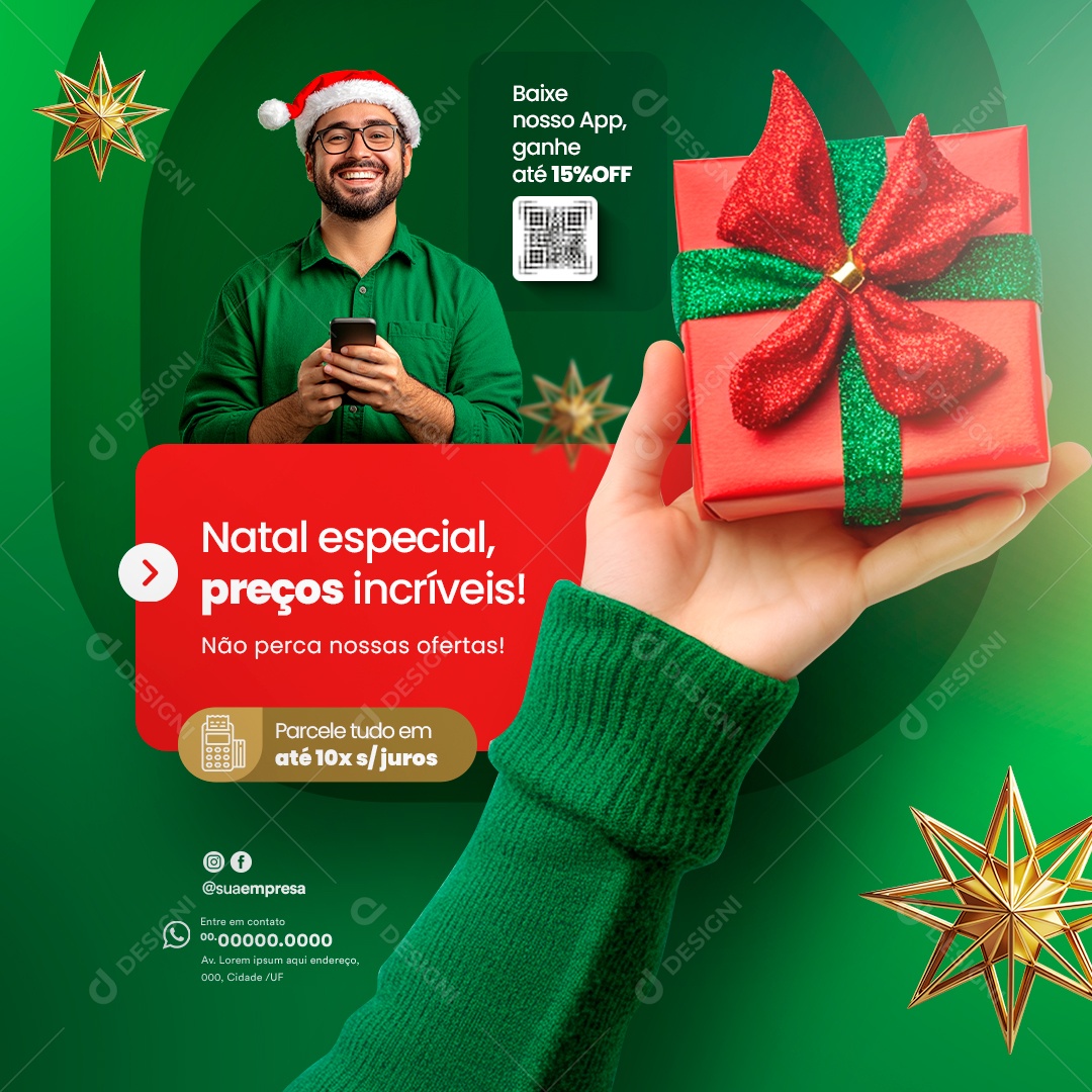 Loja Natal Especial Social Media PSD Editável