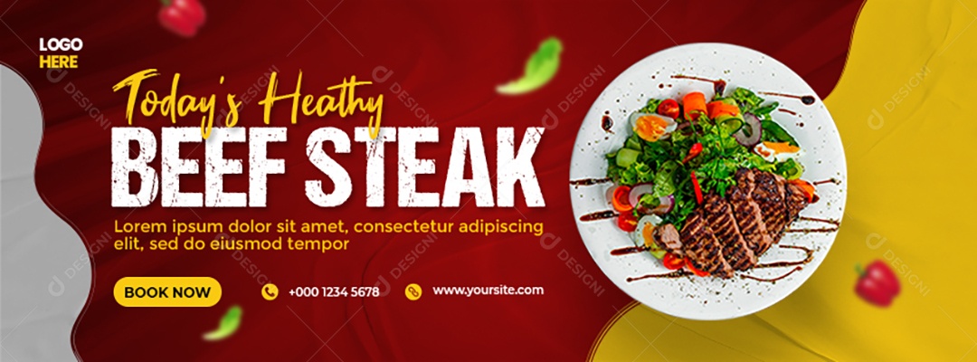 Food Restaurant Bife Social Media PSD Editable