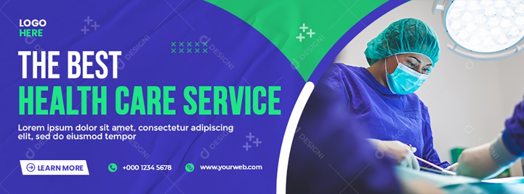 Clínica médica o melhor serviço de saúde Social Media PSD Editável