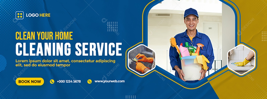 Banner Serviços Gerais Social Media PSD Editável