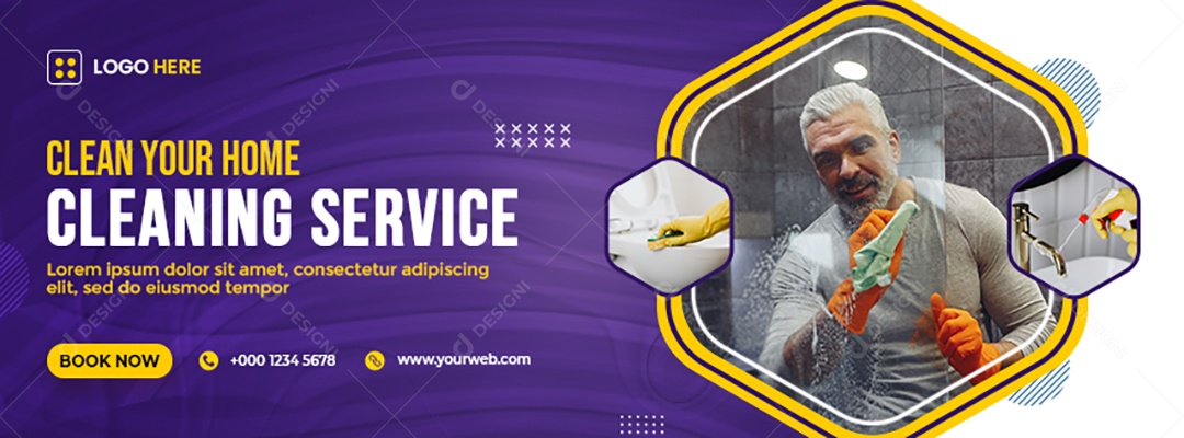 Banner Serviços Gerais Social Media PSD Editável