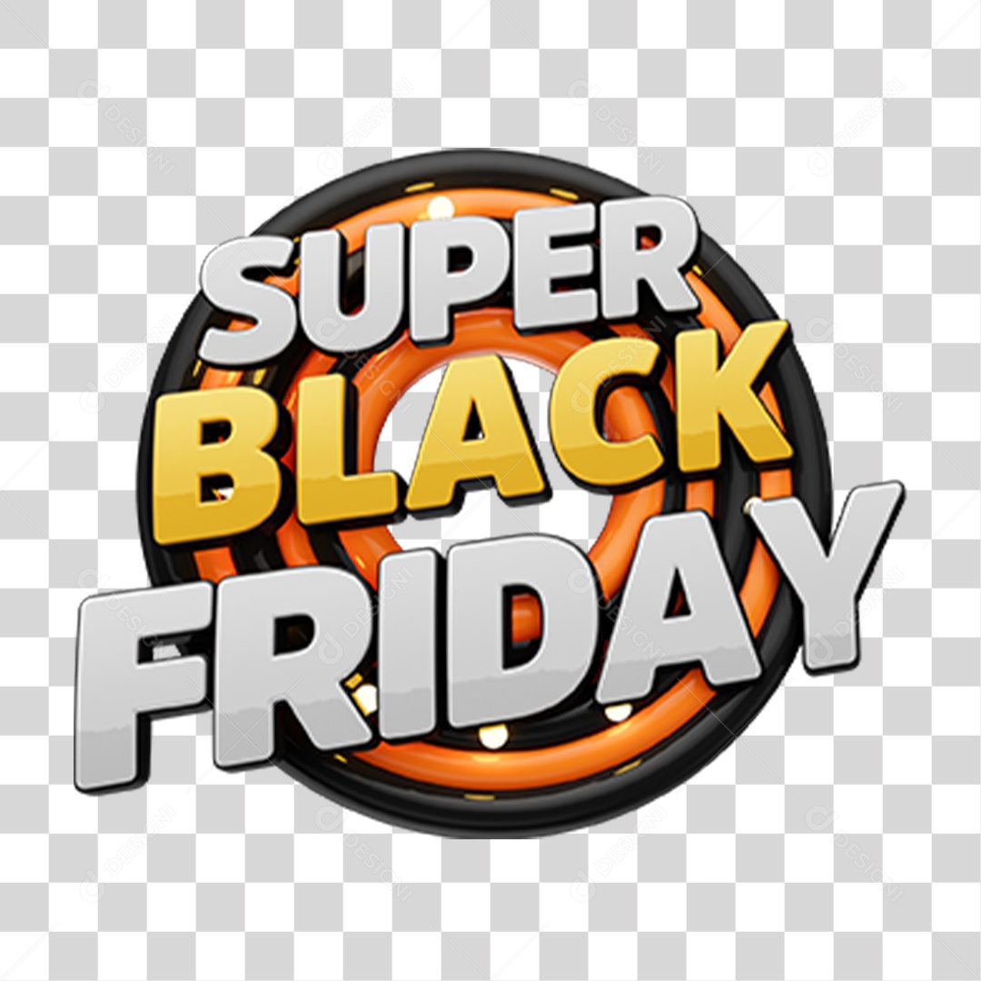 Seal 3D Black Friday PNG Transparent